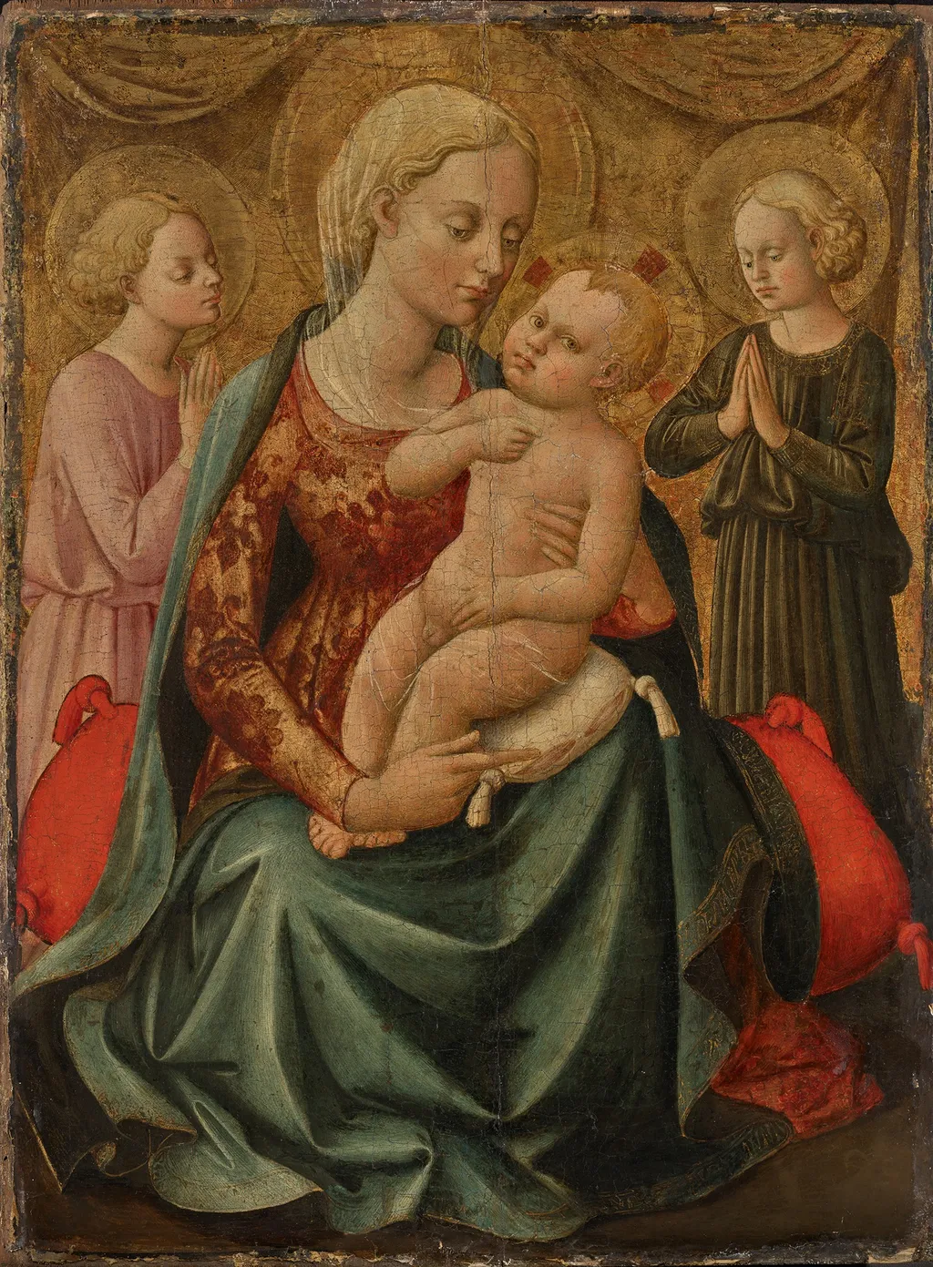 Madonna and Child, by Domenico di Michelino, paint, 1001