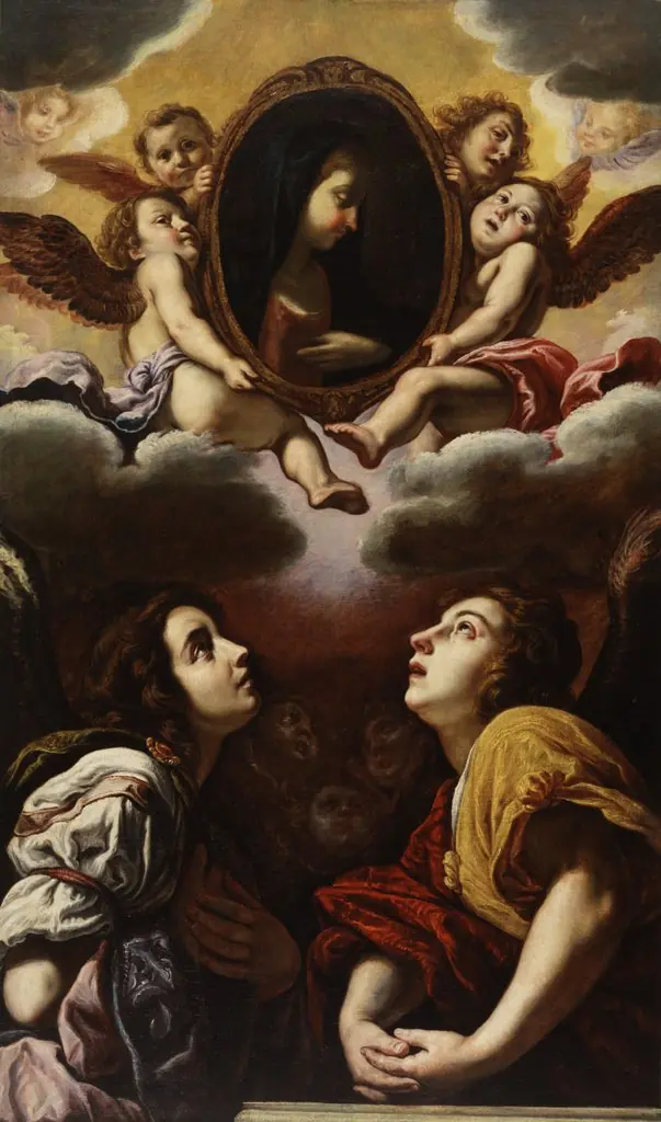 Flying and Adoring Angels