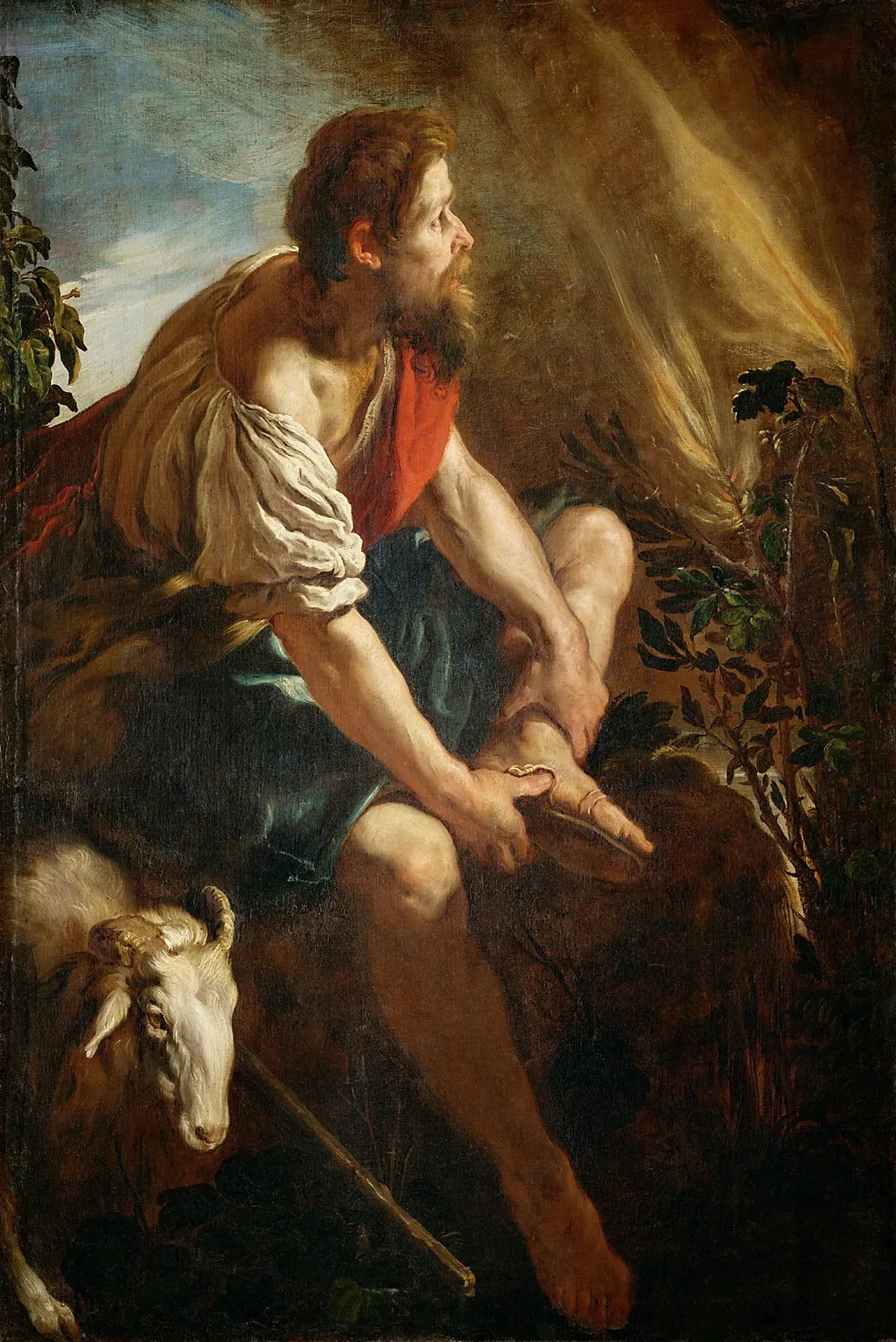 Moses before the Burning Bush, by Domenico Fetti, oil, 1616