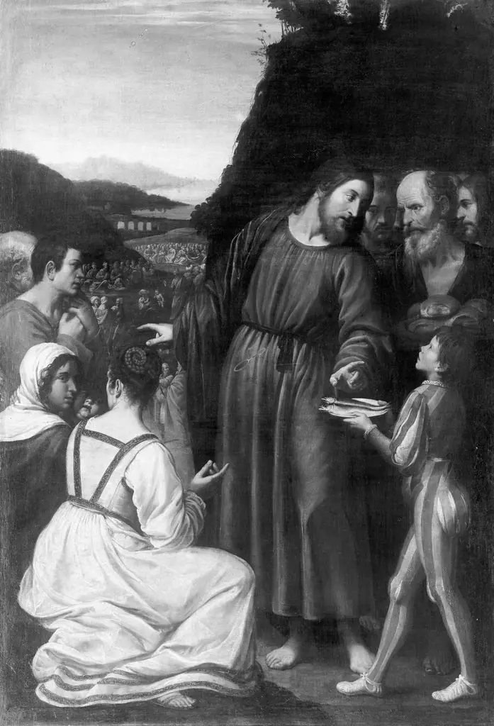 Feeding the five thousand, by Domenico Fiasella