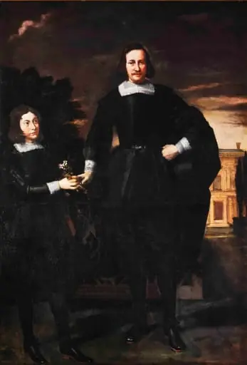 Portretul lui Giuliano Agostino di Negro și al fiului său Andrea, by Domenico Fiasella