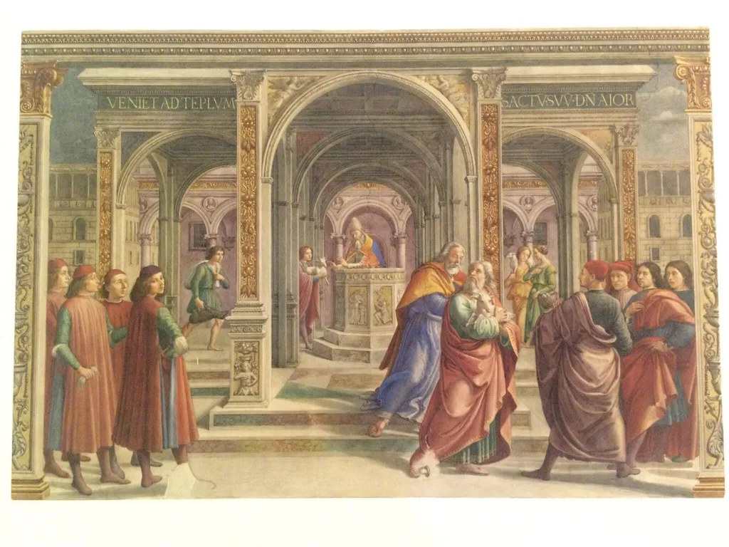 Copy after The Expulsion of Joachim from the Temple, Domenico Ghirlandaio in the Tornabuoni Chapel, Santa Maria Novella (Florence), by Domenico Ghirlandaio, watercolor