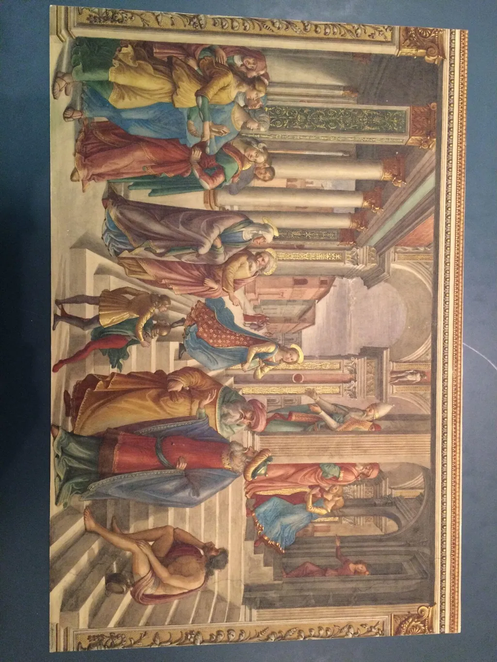 Copy after the Presentation of the Virgin in the temple, Domenico Ghirlandaio in the Tornabuoni Chapel, Santa Maria Novella (Florence), by Domenico Ghirlandaio, watercolor