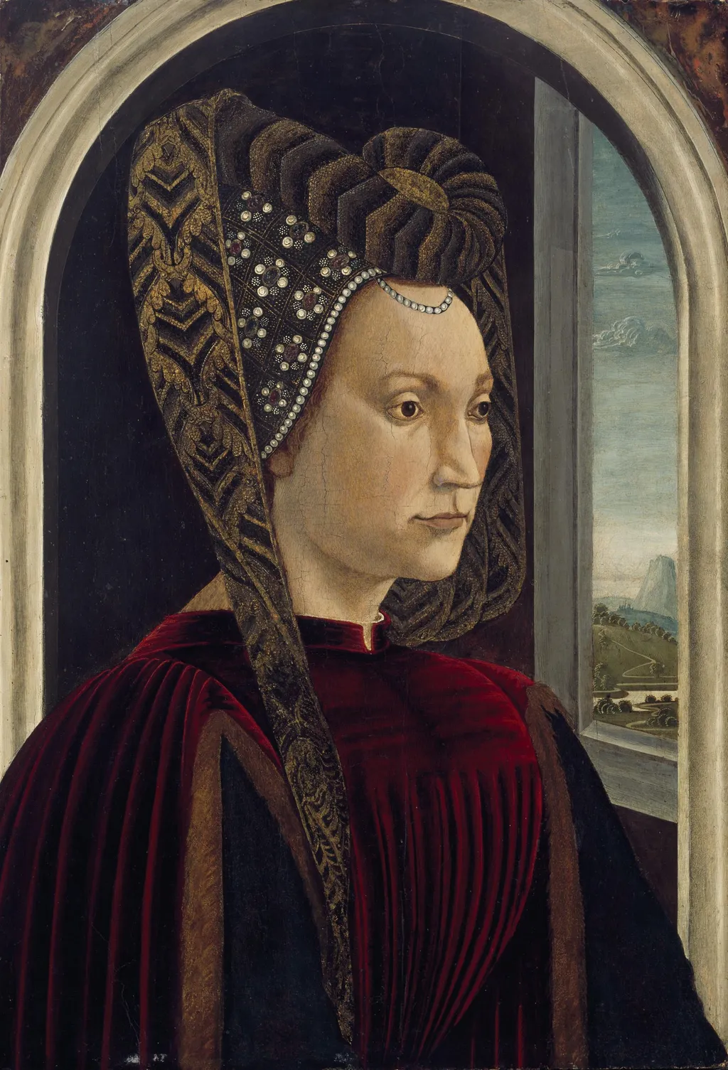 Presumed Portrait of Clarice Orsini, Wife of Lorenzo the Magnificent, by Domenico Ghirlandaio, oil