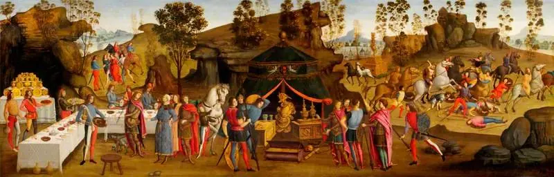 The Magnanimity of Alexander the Great  (scene from the story of Alexander the Great), by Domenico Ghirlandaio
