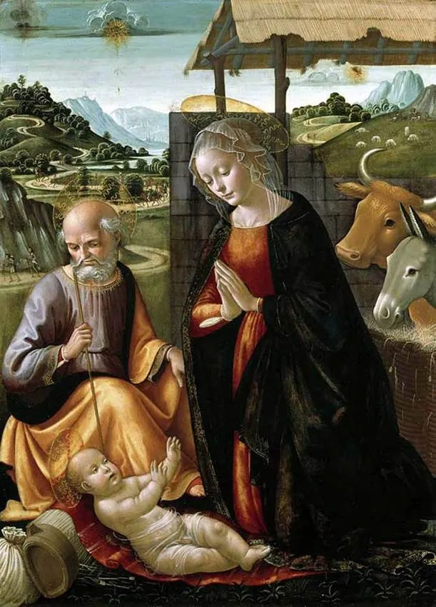 The Nativity, by Domenico Ghirlandaio, tempera