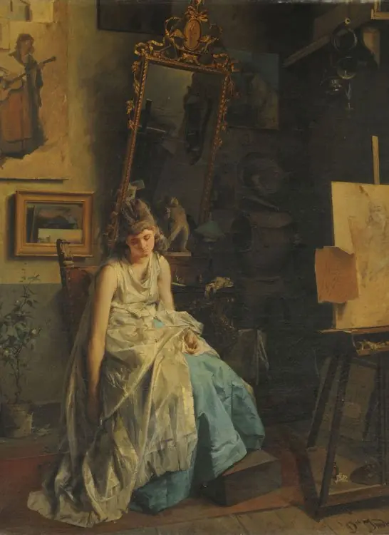 The model, by Domenico Induno
