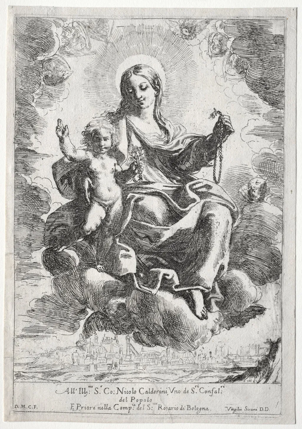 Madonna of the Rosary, by Domenico Maria Canuti, 1664