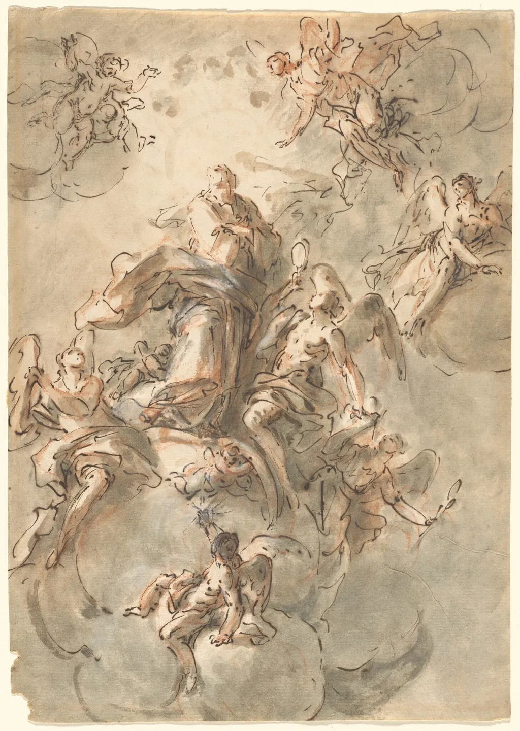 Virgin of the Immaculate Conception, by Domenico Mondo, chalk, 1765