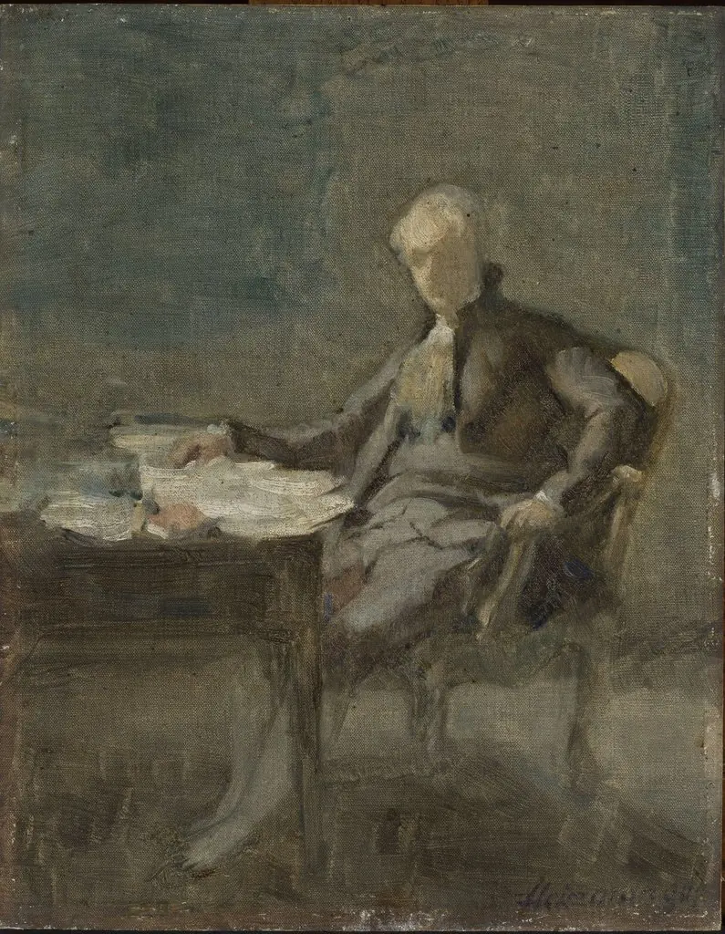 Portrait of a man in the 18th-century costume, by Domenico Morelli