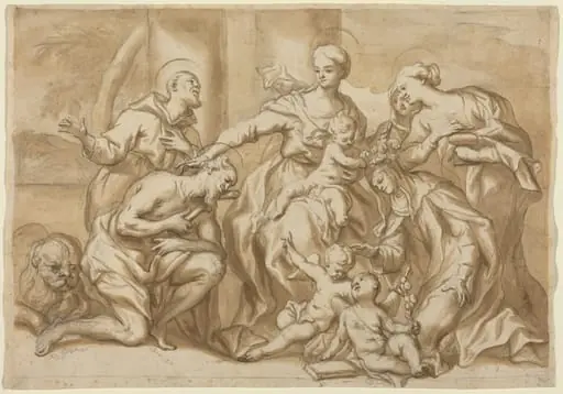 Madonna Surrounded by Saints, by Domenico Piola