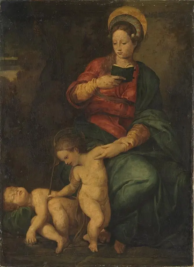 Mary with Child and John the Baptist, by Domenico Puligo