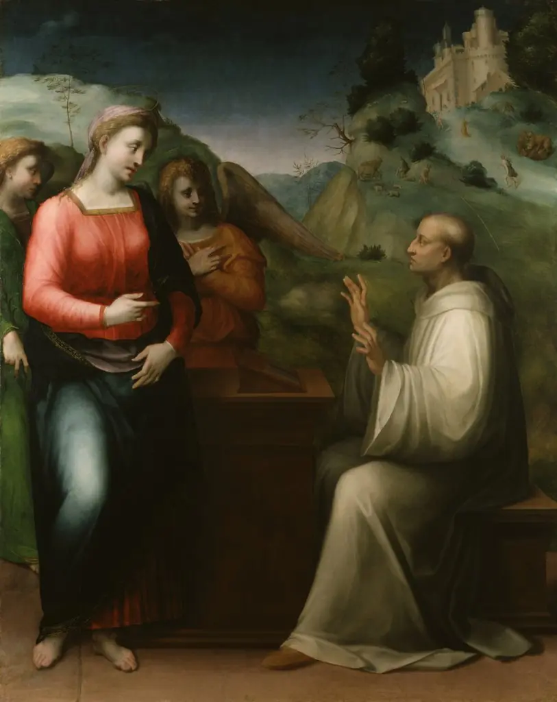 The Vision of Saint Bernard, by Domenico Puligo