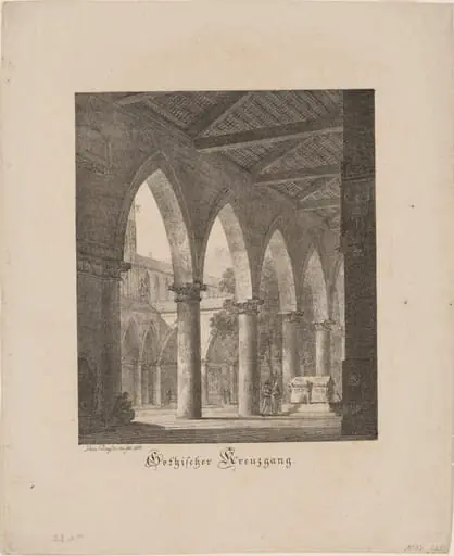 Gothischer Kreuzgang (Gothic Cloister), by Domenico Quaglio