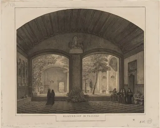 Klosterhof in Franken (Franconian Cloister), by Domenico Quaglio