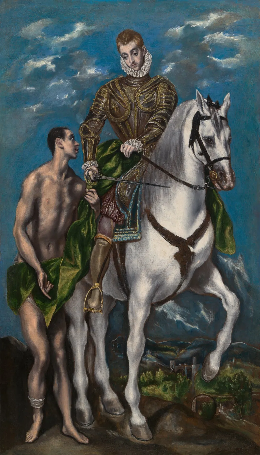 Saint Martin and the Beggar, by Domenico Theotokópoulos, called El Greco, oil, 1597