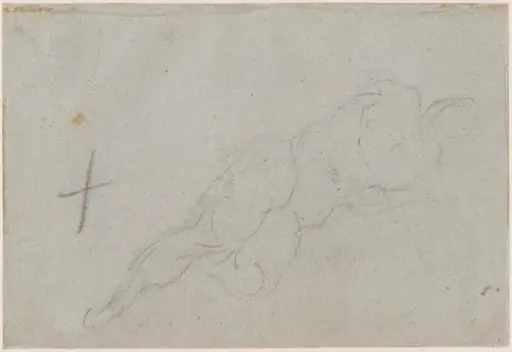 A Female Nude [verso], by Domenico Tintoretto