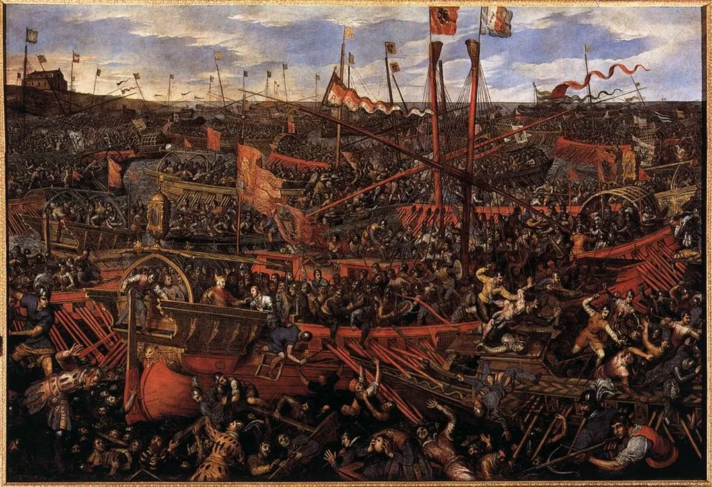 Battle of Salvore, by Domenico Tintoretto, oil, 1605