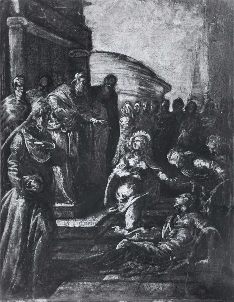 Die Heilige Agnes erweckt Licinius, by Domenico Tintoretto