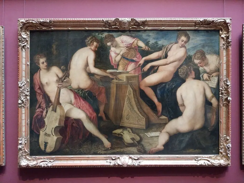 music-making women, by Domenico Tintoretto