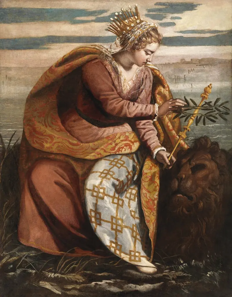 Venice, Queen of the Adriatic, Crowning the Lion of Saint Mark, by Domenico Tintoretto