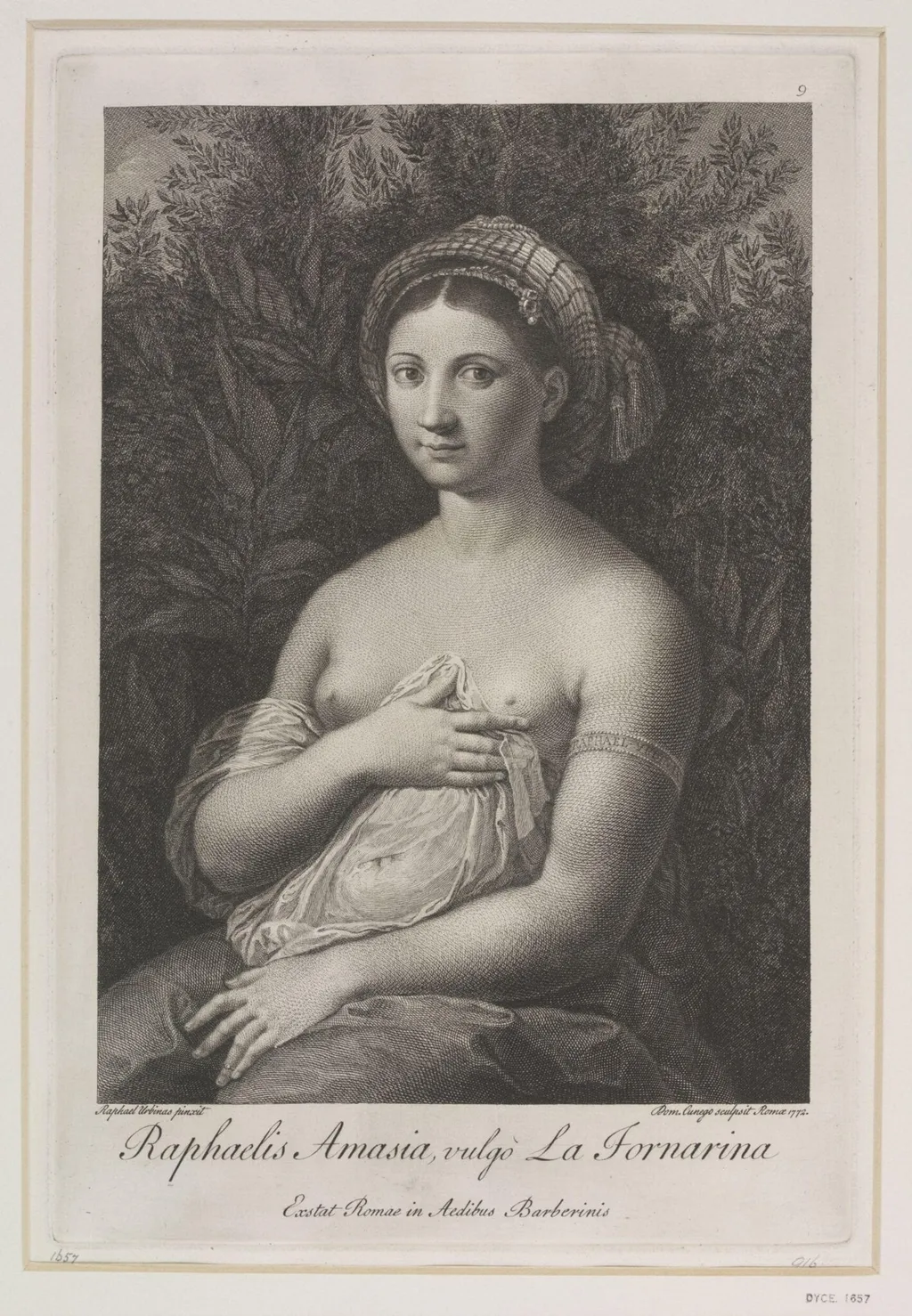 La Fornarina, by Dominico Cunego, 1750