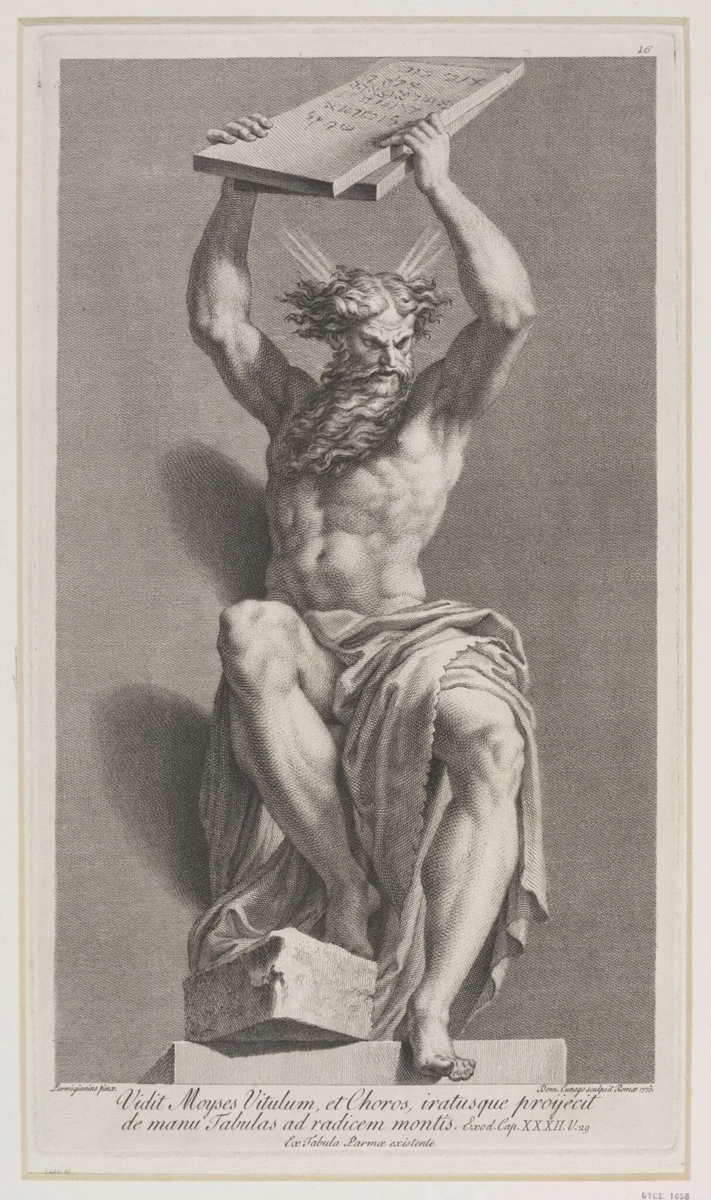 Moses with the Tables, by Dominico Cunego, 1750