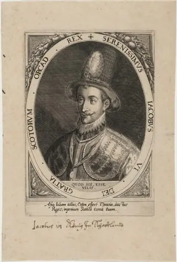 James I as James VI of Scotland, by Dominicus Custos