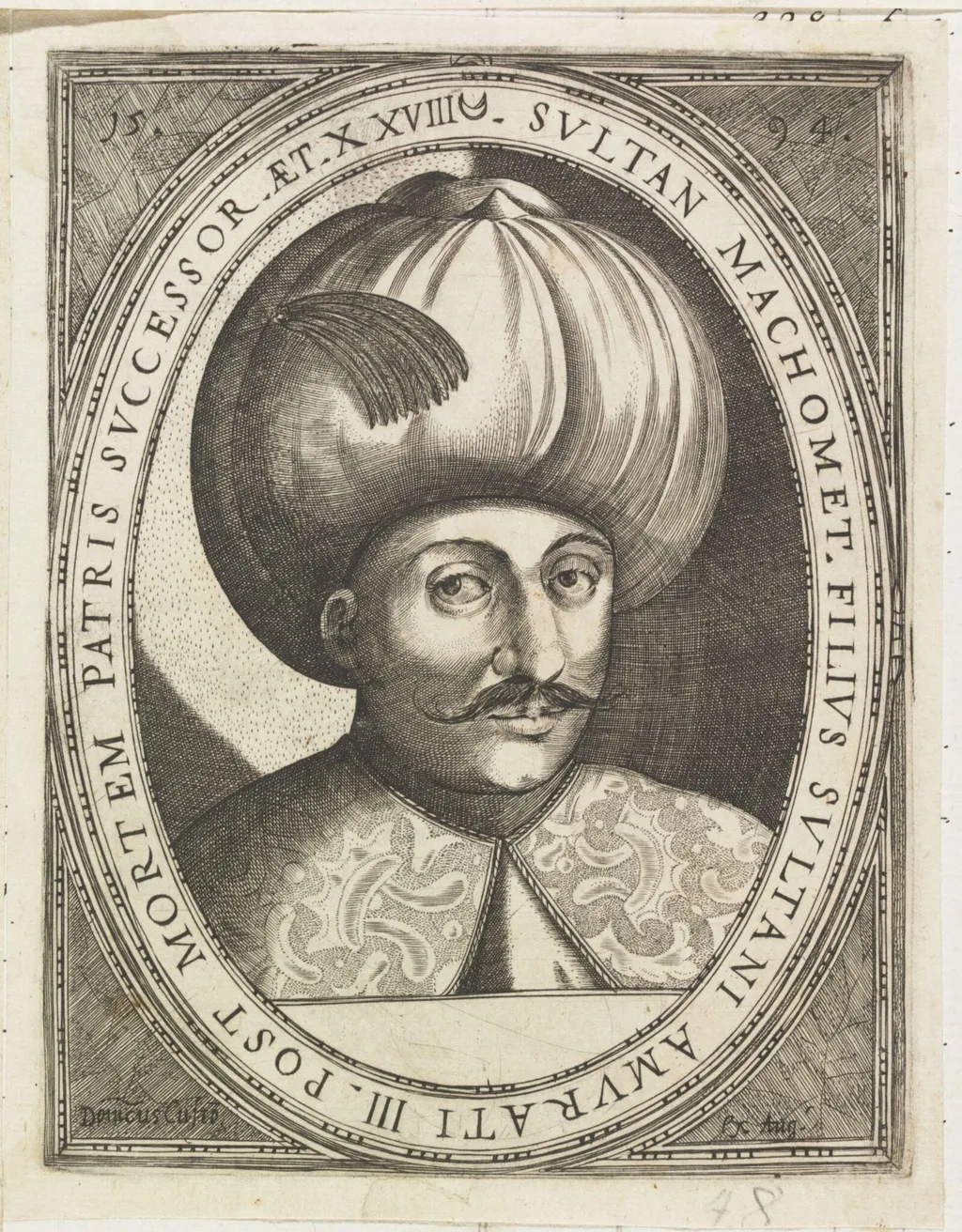 Turkish sultans, sultanas and other historical figures, by Dominicus Custos, 1594