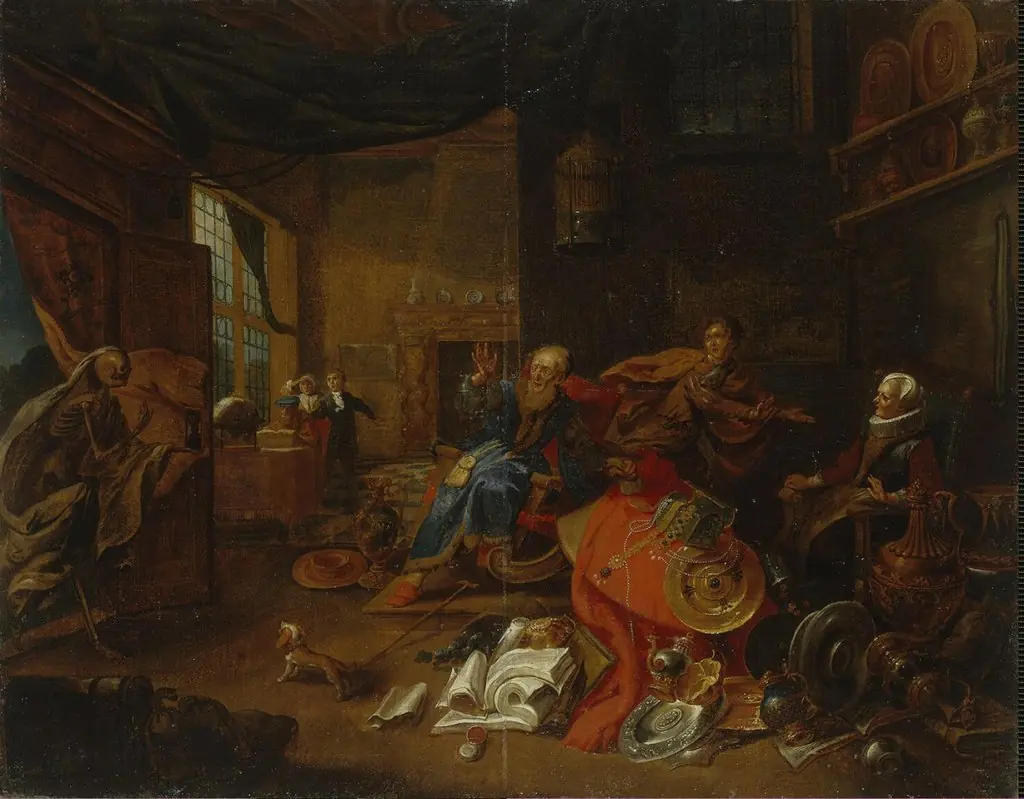 Avaricious One and the Death, by Dominicus Smouts