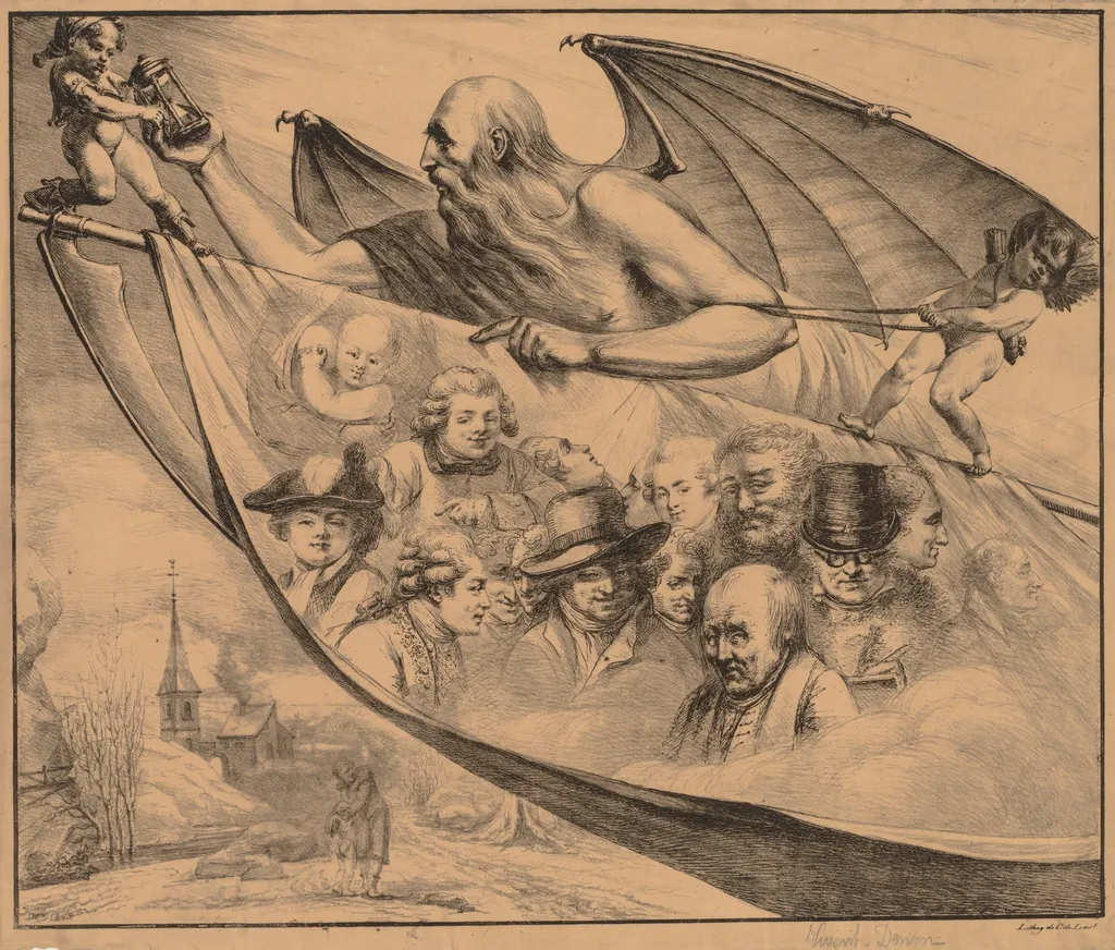 Allegory: Portraits of the Artist at Different Ages, by Dominique Vivant Denon, 1818