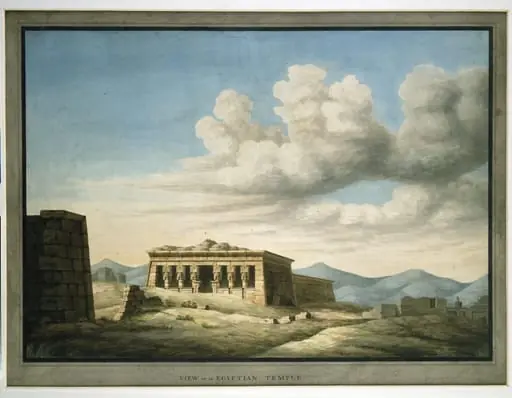 View of an Egyptian Temple. [Dendara]. 1807, by Dominique Vivant Denon
