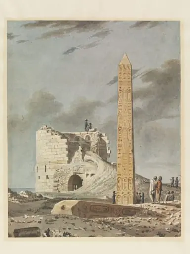 Vue de Obélisque dite de Cléopatre à Alexandrie, by Dominique Vivant Denon