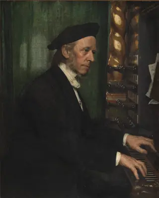 Domorganist i Roskilde, professor Hans Matthison-Hansen,kunstnerens svigerfader