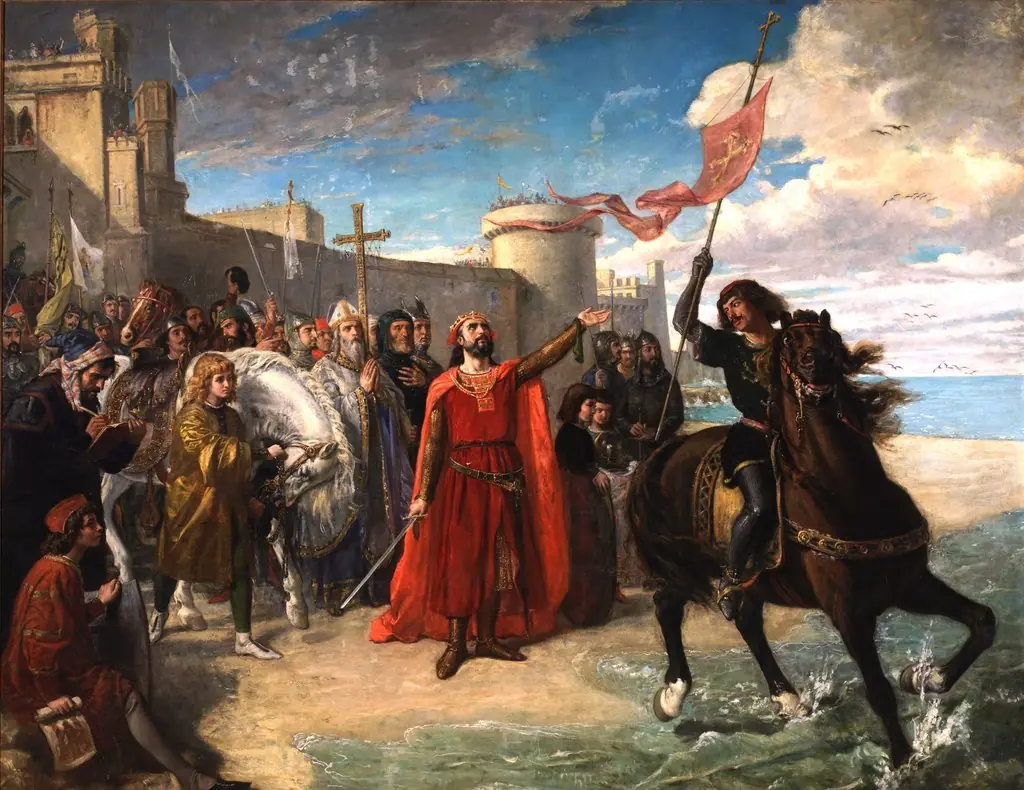 Don Alfonso el Sabio después de haber ganado a los moros la plaza de Cádiz primera plaza marítima que poseyeron los reyes de Castilla tomó posesión del mar para abrir a los cristianos el camino que había de conducirles al África