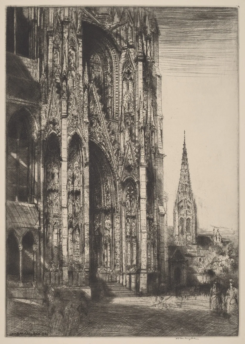 Gothic Night, by Donald Shaw MacLaughlan, ink, 1926