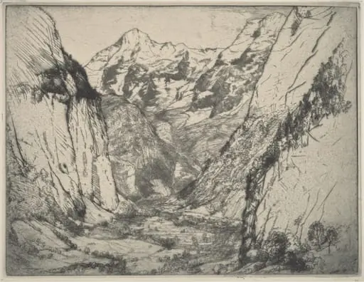 Lauterbrunnen, by Donald Shaw MacLaughlan
