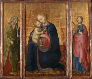 Madonna and Child with Saints Philip and Agnes, by Donatello, 1425