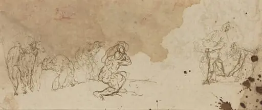 Studies of Figures for an Adoration of the Magi [verso], by Donato Creti