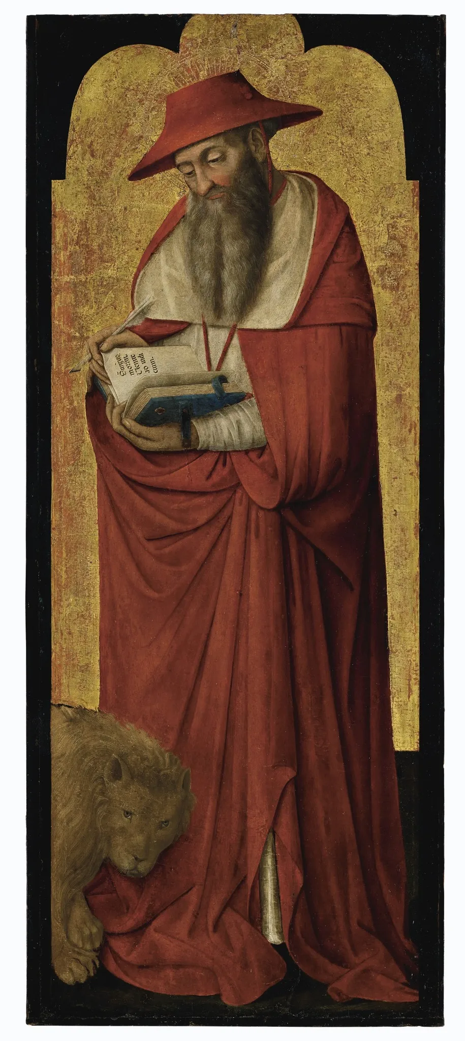 Saint Jerome, part of an altarpiece, by Donato de' Bardi, oil, 1450