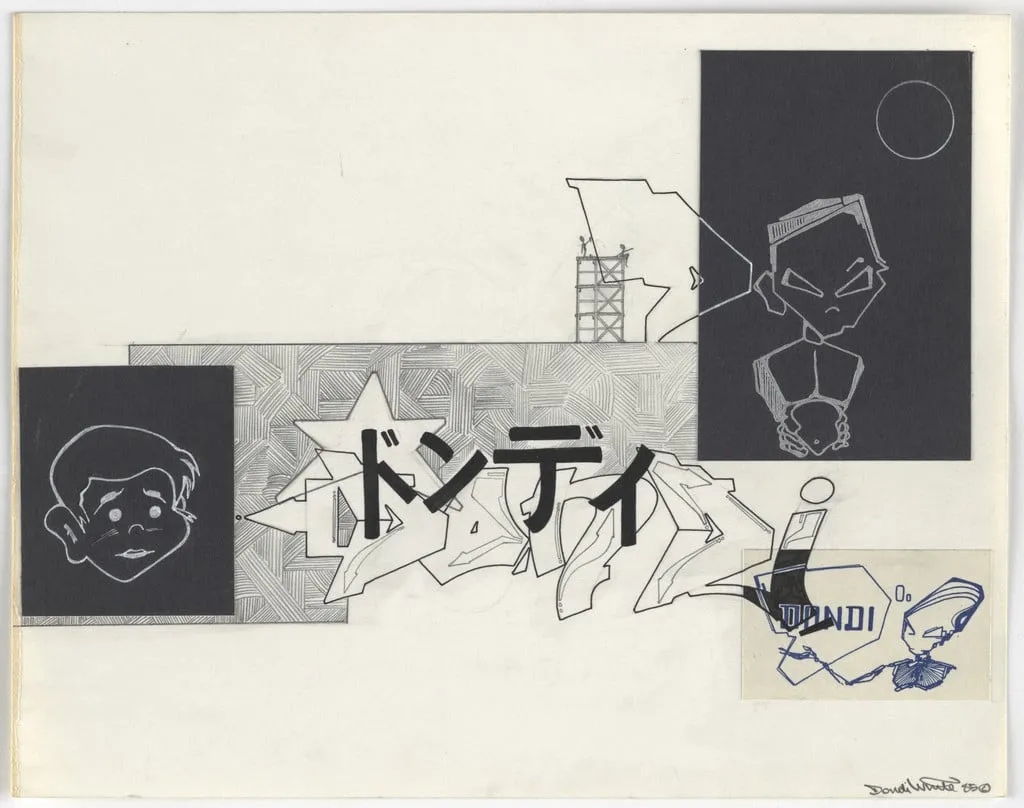 Untitled, by Dondi, graphite, 1985