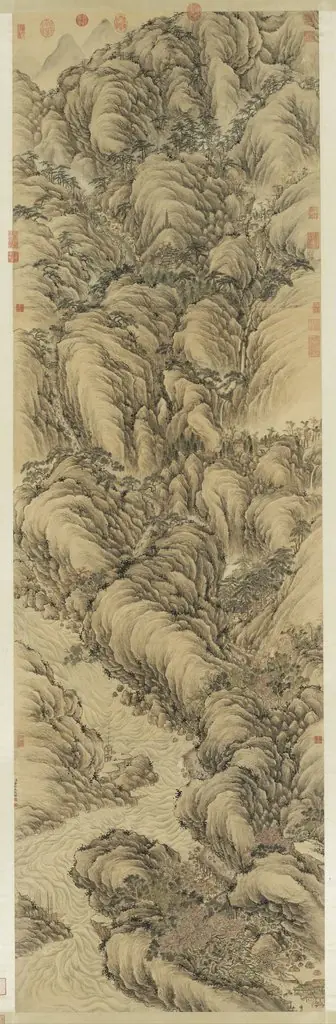 Travellers amongst the Streams and Mountain Passes, by Dong Bangda