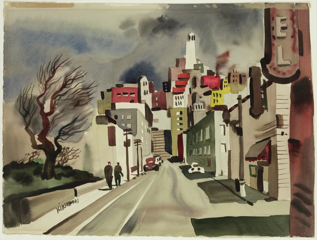 Kearney Street (San Francisco), by Dong Kingman, unspecified, 1940