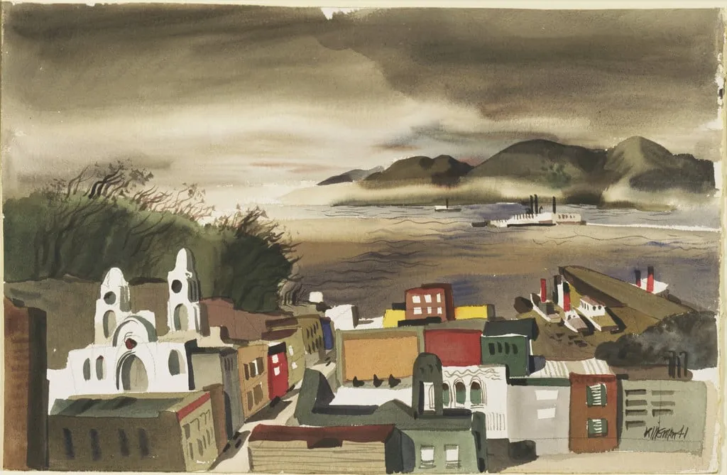 Untitled, by Dong Kingman, watercolor, 1941