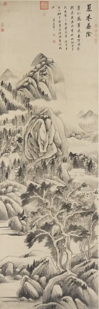 Shady Trees in a Summer Landscape, by Dong Qichang, 1209