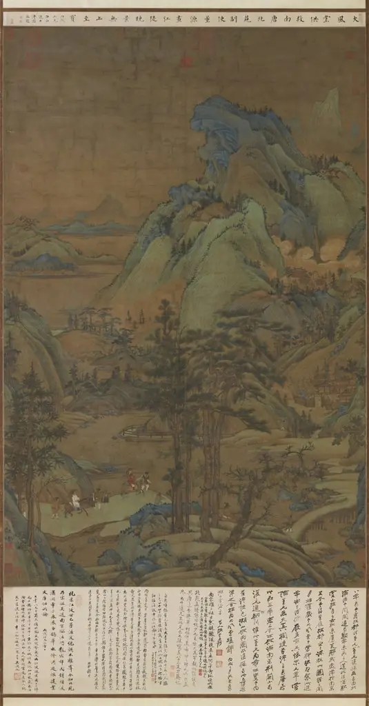 Late Scenery Along a Riverbank, by Dong Yuan