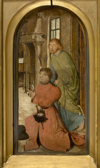 Donor and his Patron, Saint Simon Zelotes