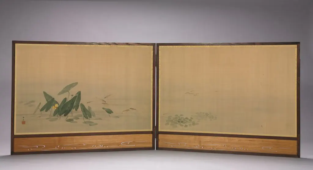 Fish in a Lotus Pond, by Donshu Ohara