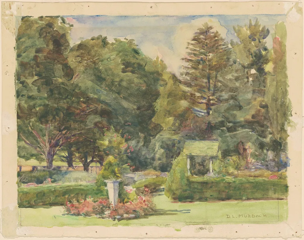 Parmelee Garden, by Dora Louise Murdoch, watercolor, 1920