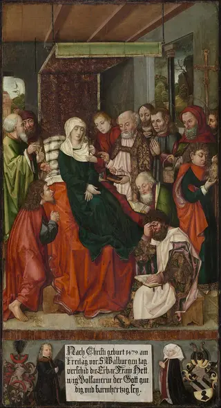 Dormition of the Virgin, with an Epitaph